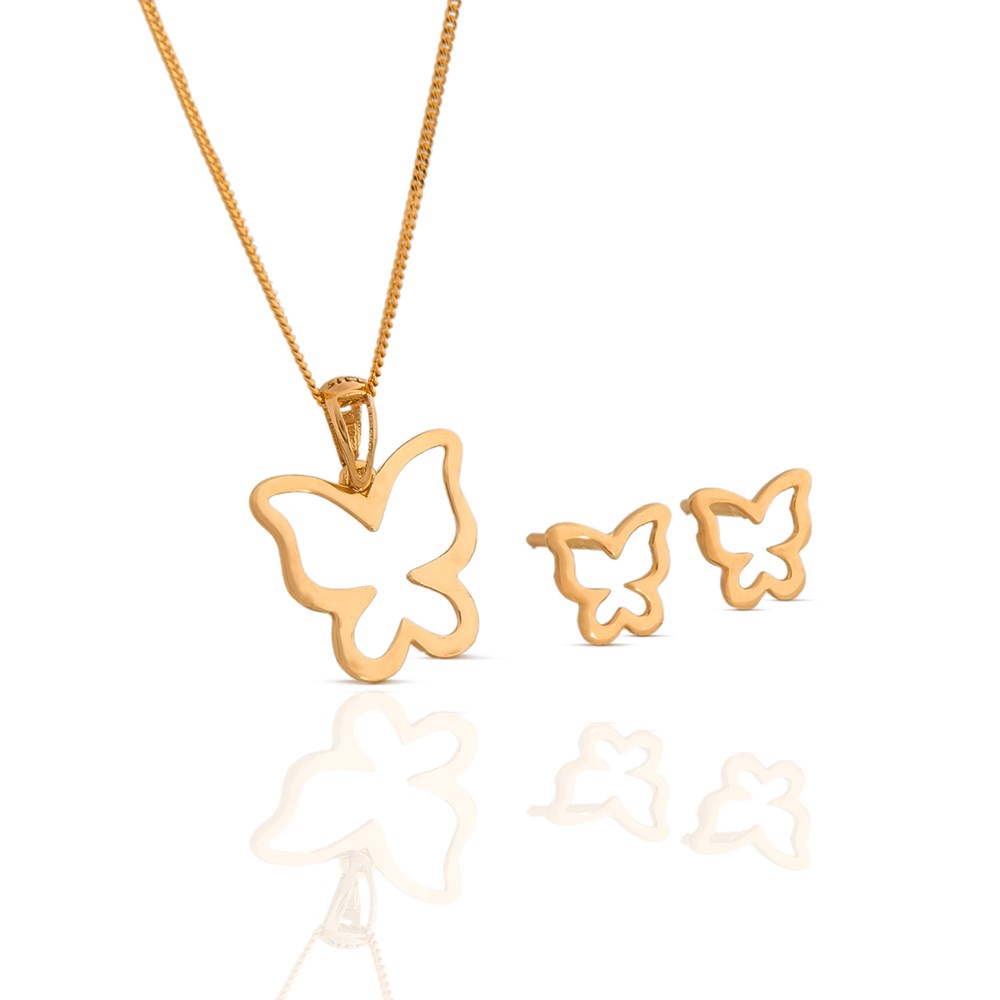 نیم ست طلا پروانه HS446