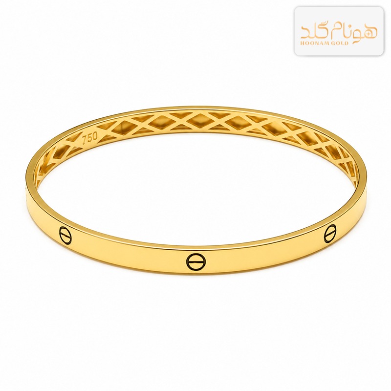 النگو طلا کارتیه سایز3 گرد طلایی BA120
