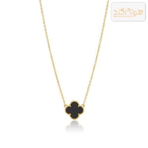 گردنبند طلا آویز ونکلیف مشکی CH149