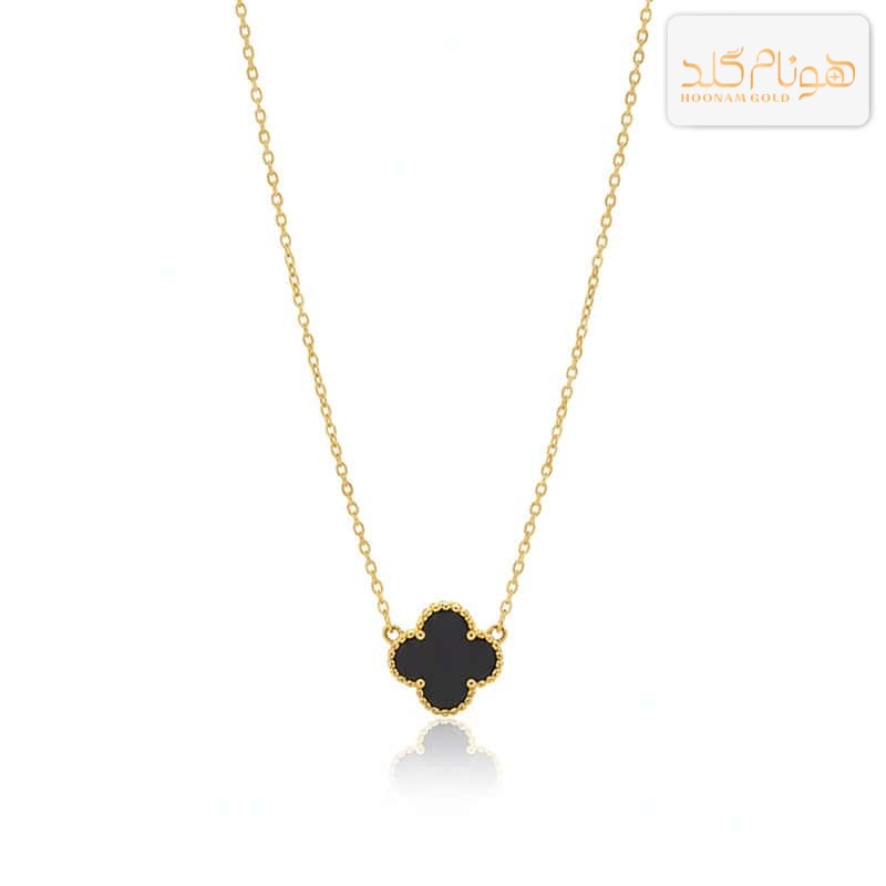 گردنبند طلا آویز ونکلیف مشکی CH149