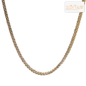 گردنبند طلا زنجیری میرو درشت دورنگ CH161