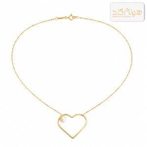 گردنبند طلا قلب مروارید CH521