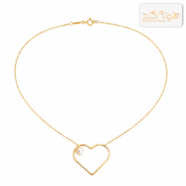 گردنبند طلا قلب مروارید CH521