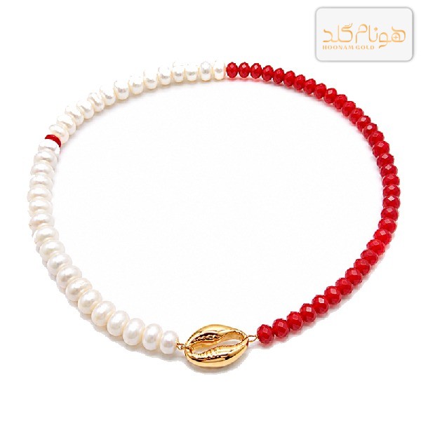 گردنبند طلا مهره صدف CH590