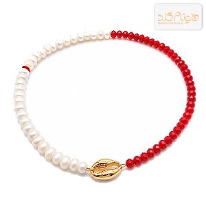 گردنبند طلا مهره صدف CH590