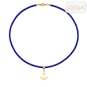 گردنبند طلا مهره بافت لنگر CH681