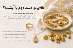 طلای نو، دست دوم یا آبشده؟ بررسی تفاوتها و راهنمای انتخاب