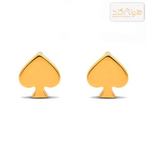 گوشواره طلا میخی پیک آینه ای E161