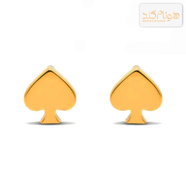 گوشواره طلا میخی پیک آینه ای E161