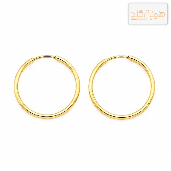گوشواره طلا حلقه ای آینه ای E28
