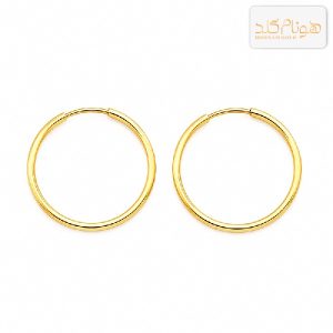 گوشواره طلا حلقه ای آینه ای E28