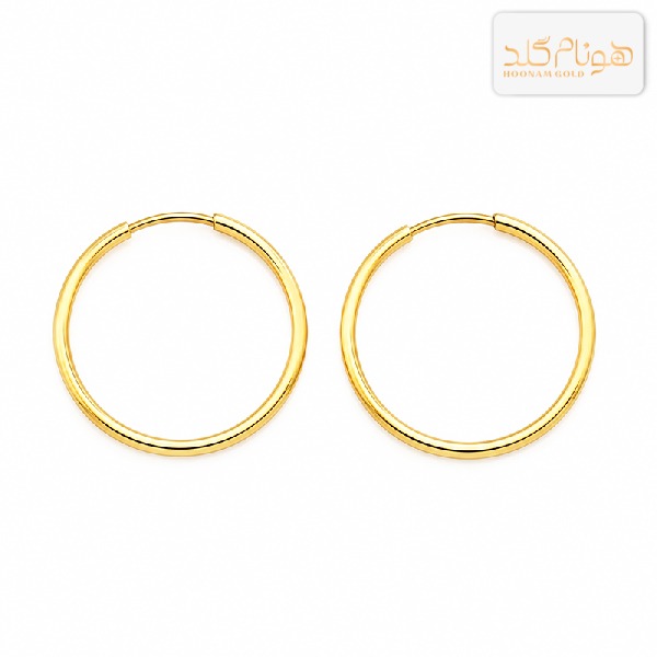 گوشواره طلا حلقه ای آینه ای E28
