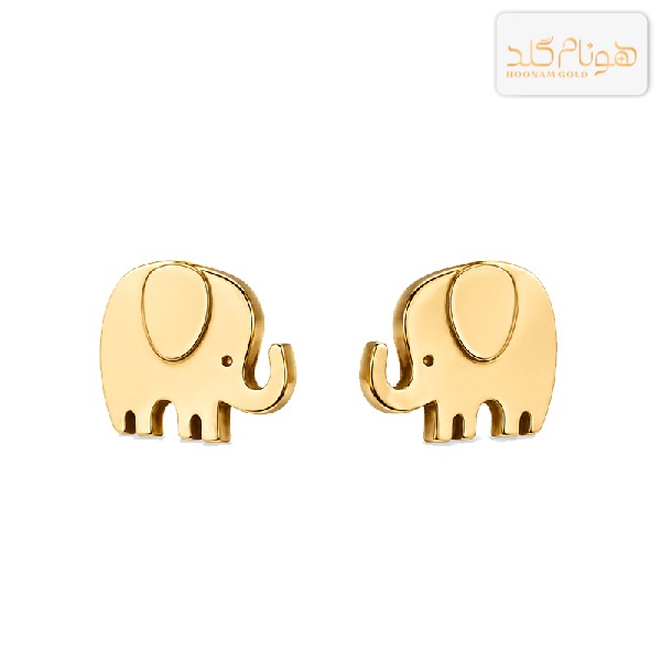 گوشواره طلا میخی فیل E490