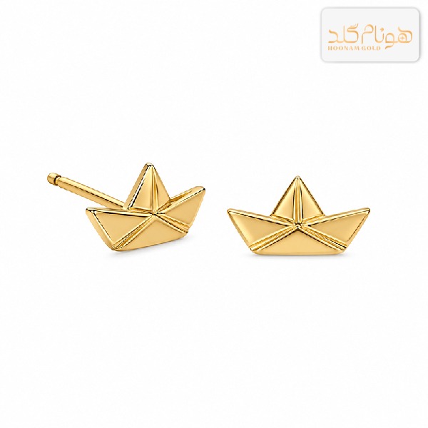 گوشواره طلا میخی قایق E501