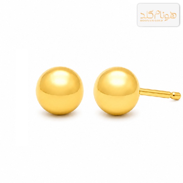 گوشواره طلا میخی گوی بزرگ E638