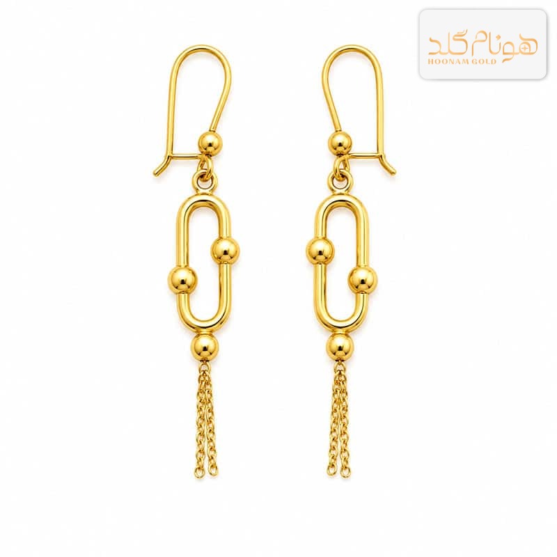 گوشواره طلا آویز تیفانی E772