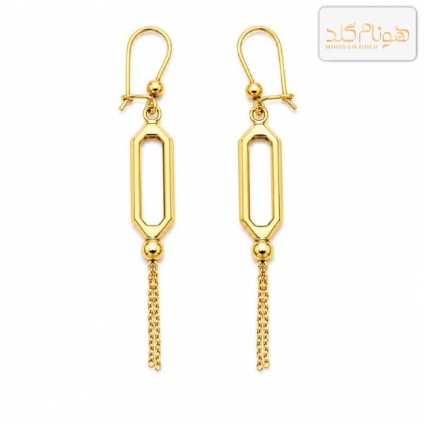گوشواره طلا آویز گلباز E774