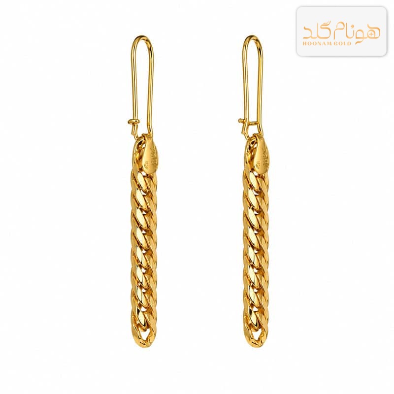 گوشواره طلا آویز حصیری E783