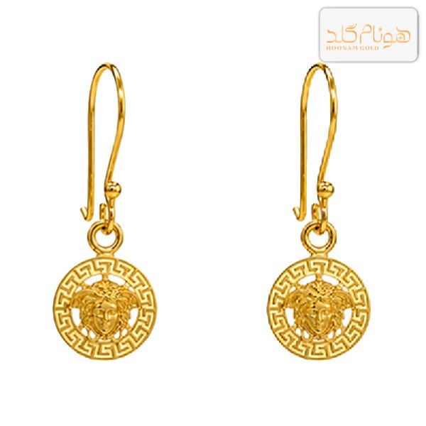 گوشواره طلا آویز ورساچه مینیمال E797