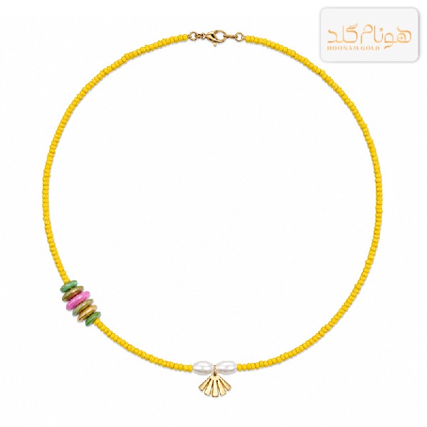 گردنبند طلا مهره بافت پرتو CH680