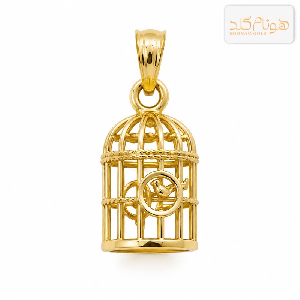 پلاک طلا قفس پرنده M717