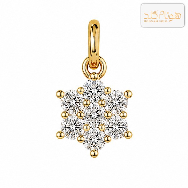 پلاک طلا مینیمال فلاور M836