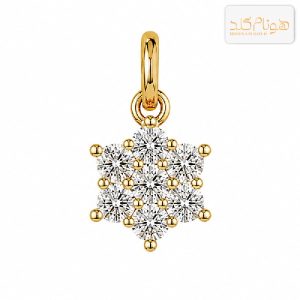 پلاک طلا مینیمال فلاور M836