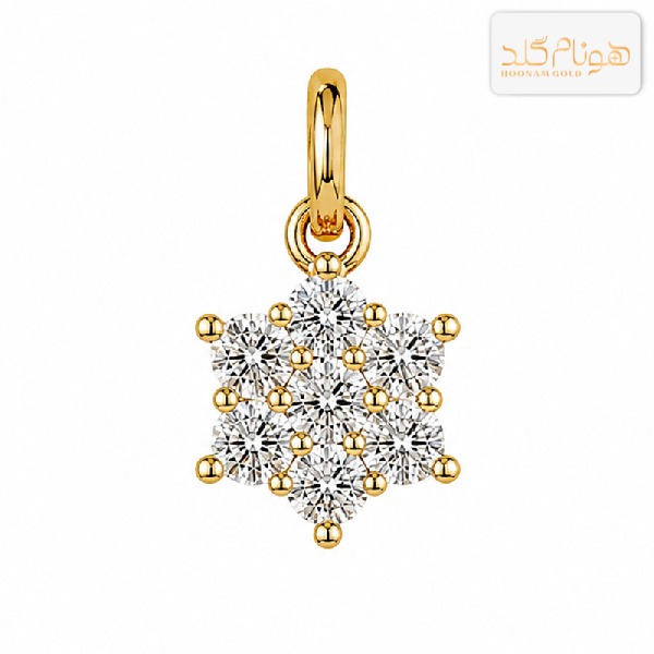 پلاک طلا مینیمال فلاور M836