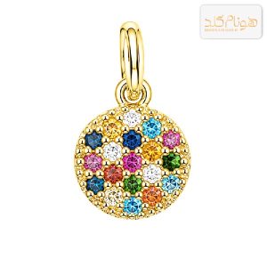 پلاک طلا دایره رنگی M839