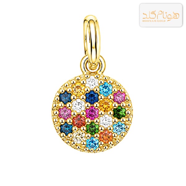 پلاک طلا دایره رنگی M839