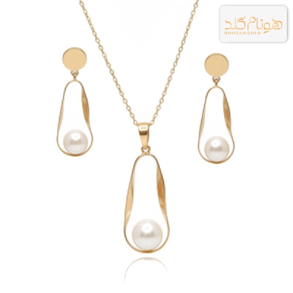 نیم ست طلا مروارید دیدار آس N003