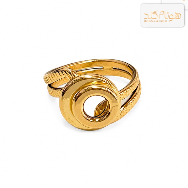 انگشتر طلا دایره پیچ R1004
