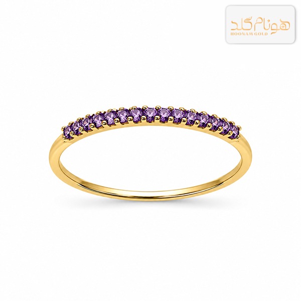انگشتر طلا مینیمال نگیندار یاسی R130