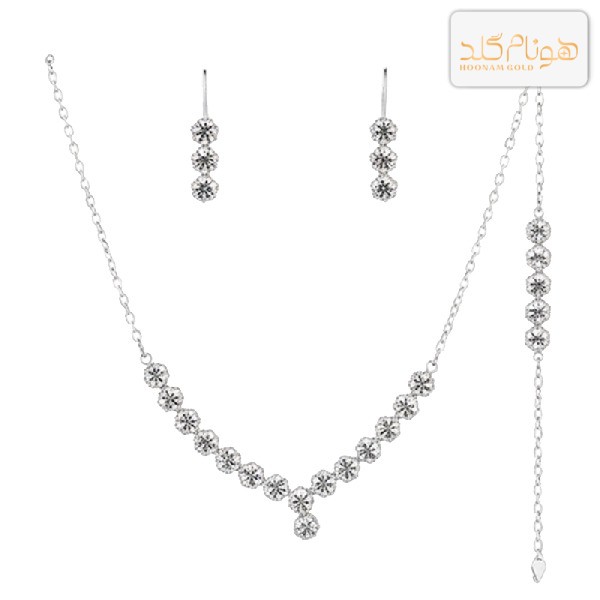 سرویس طلا زنانه تراش طرح گل S434