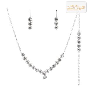 سرویس طلا زنانه تراش طرح گل S434