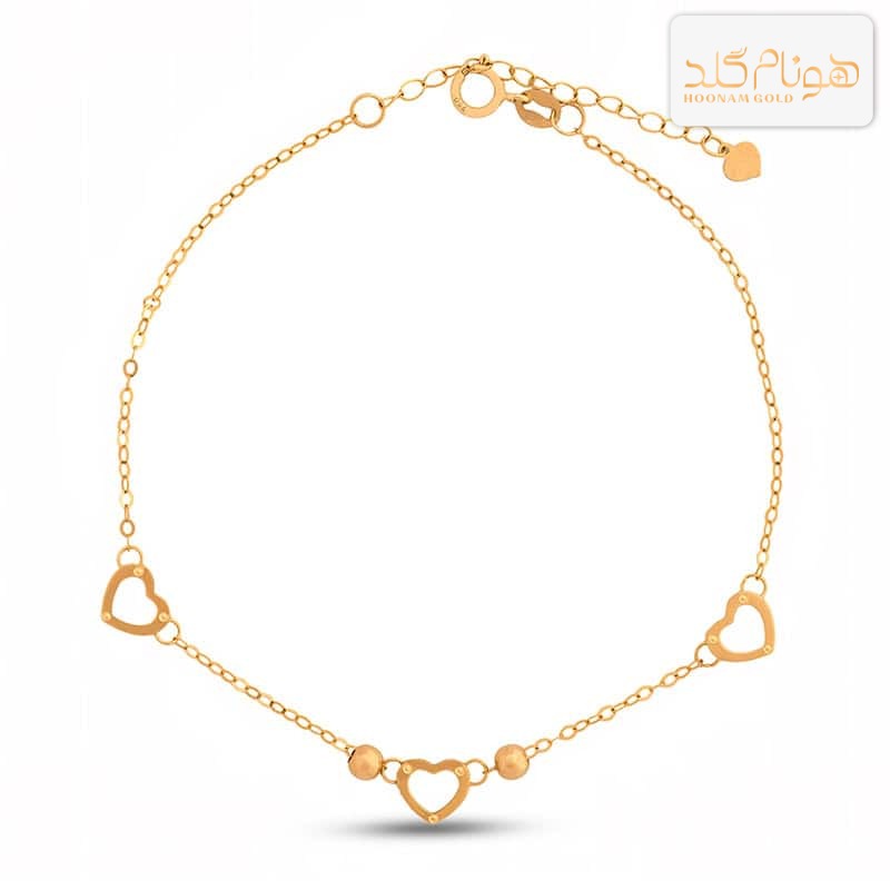 دستبند طلا قلب B496
