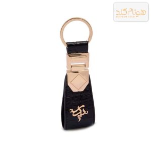 جاسوییچی پلاک دار طلا چرم پدر BC30