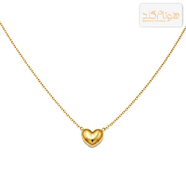 گردنبند طلا قلب سه بعدی CH569