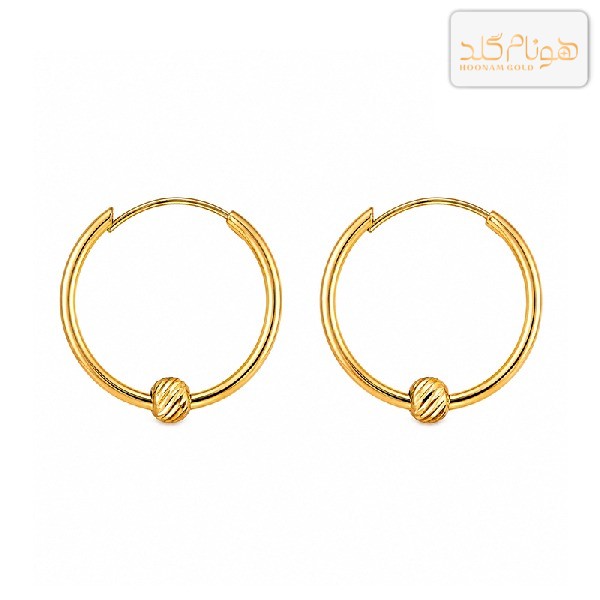 گوشواره طلا حلقه ای البرنادو سوپر E151