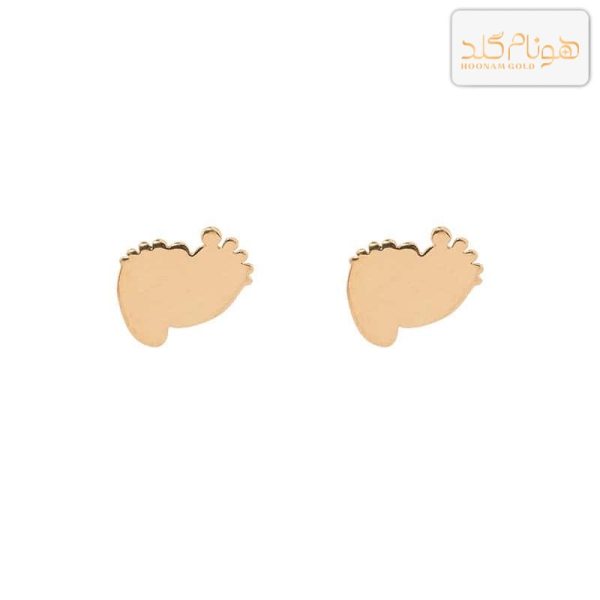 گوشواره طلا میخی رد پا E312