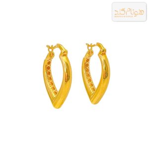 گوشواره طلا حلقه ای بیضی E478
