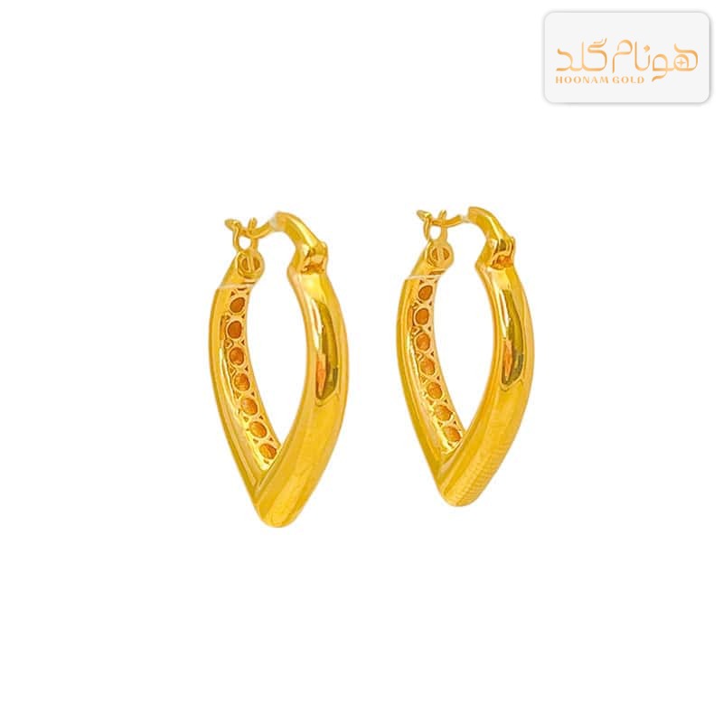 گوشواره طلا حلقه ای بیضی E478