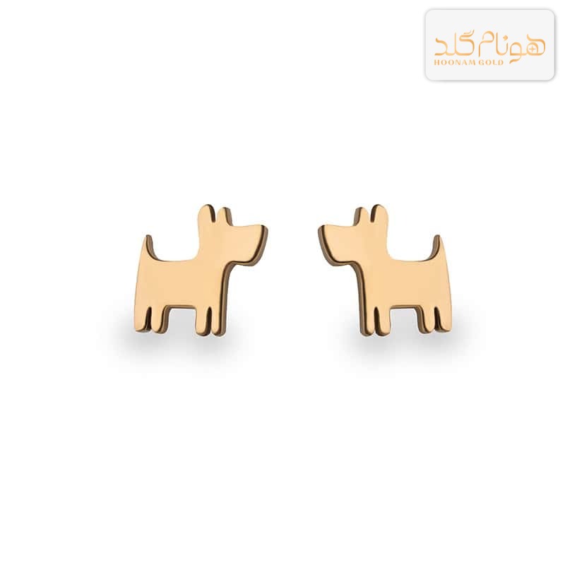 گوشواره طلا میخی هاپو E488