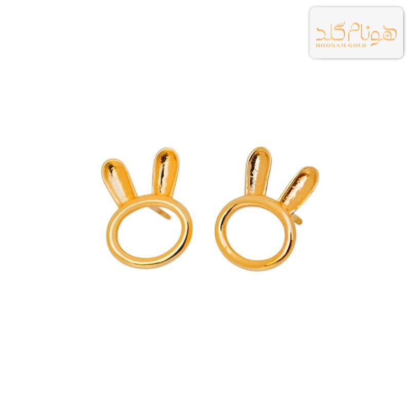 گوشواره طلا میخی خرگوش E503