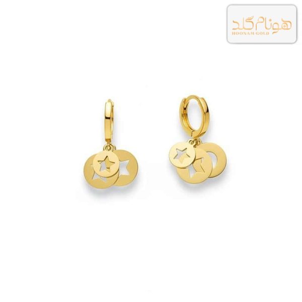 گوشواره طلا حلقه ای ستاره E623