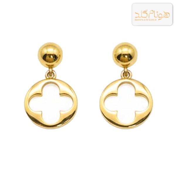 گوشواره طلا میخی ونکلیف تو خالی E633
