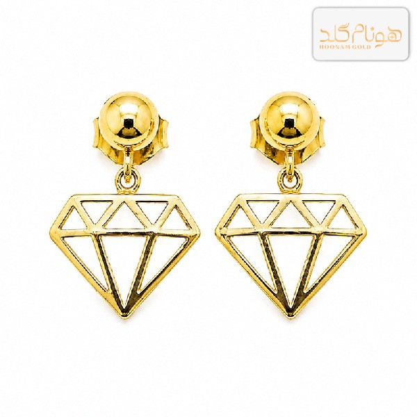 گوشواره طلا میخی دیاموند E635