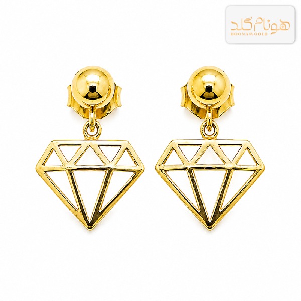 گوشواره طلا میخی دیاموند E635