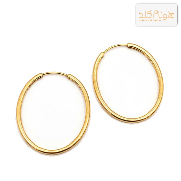گوشواره طلا حلقه ای بیضی E667