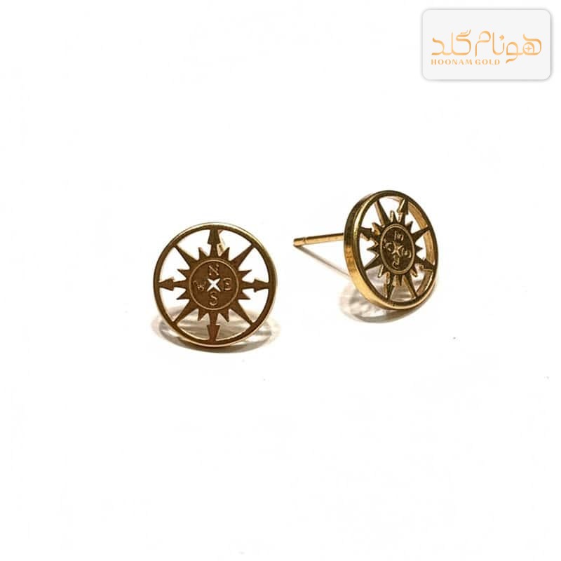 گوشواره طلا میخی خورشید E703